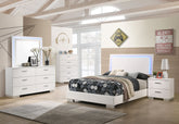 Orleans Furniture - Coaster - Felicity 5-piece Full Bedroom Set White High Gloss - 203500F-S5L